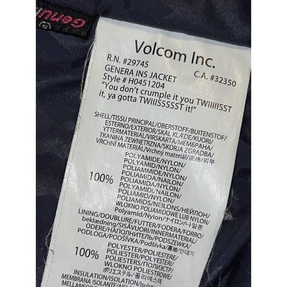 VOLCOM Thermonite 15,000mm/10,000gm2 Genera Ski Snowboarding Snow Jacket - Picture 15 of 16